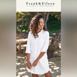 white cotton Frank and Eileen shirtdress.  never worn!